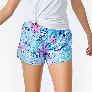 BNWOT Luxletic 4" Ocean Trail Short Zanzibar Blue Party Princess sz.XL